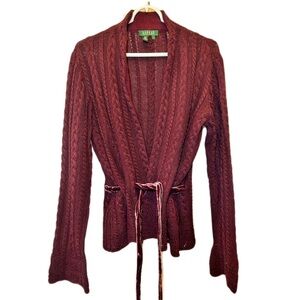 Ralph Lauren Women’s Burgundy Sweater, Size LARGE